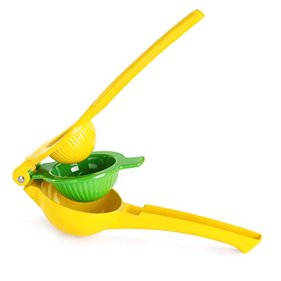 New Star Foodservice 43358 Premium Quality Metal Lemon Lime Squeezer - Manual Citrus Press Juicer