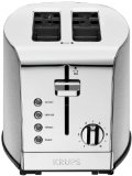 KRUPS KH732D Breakfast Set Toaster with Brushed and Chrome Stainless Steel Housing  2-Slice Silver