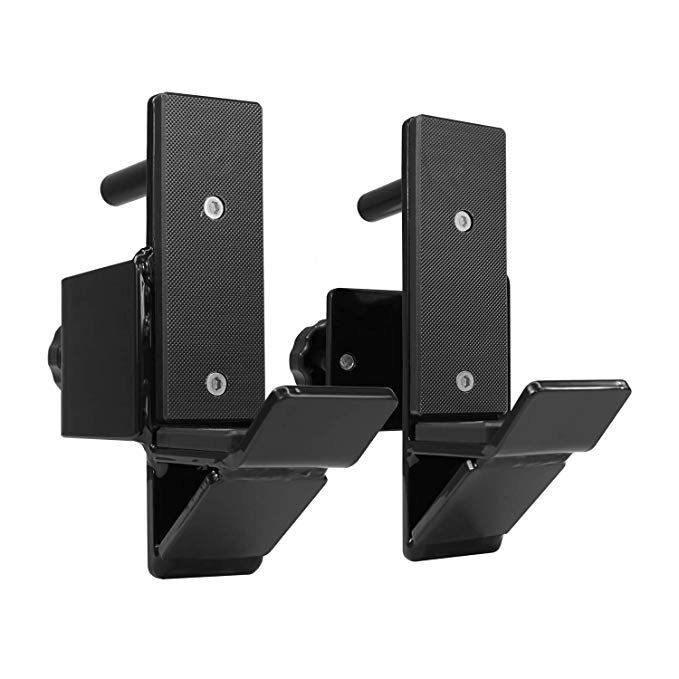 Yes4All J-Hooks Barbell Holder for Power Rack - Fit 2x2, 2x3, 3x3 Square Tube (Pair)