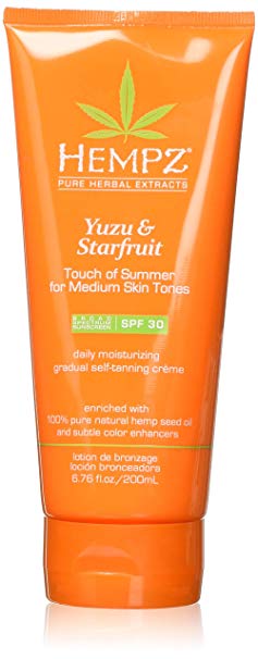 Hempz Yuzu & Starfruit Touch Of Summer Moisturizing Gradual Self-tanning Creme, 6.76 Oz, 6.76 Oz