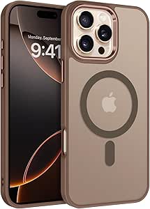 BENTOBEN for iPhone 16 Pro Case [Compatible with Magsafe] Magnetic Matte Phone Case iPhone 16 Pro Translucent Slim Shockproof Women Men Protective Cover Cases for iPhone 16 Pro 6.3", Desert Titanium