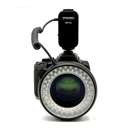 Yongnuo LED Macro Ring Flash MR-58 for Canon, Nikon, Pentax, Panasonic, Olympus