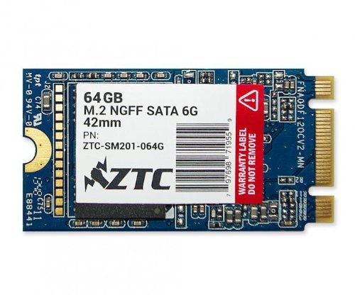 ZTC 64GB Armor 42mm M.2 NGFF 6G SSD Solid State Drive. Model ZTC-SM201-064G