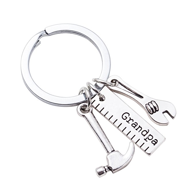 ELOI Dad Keychain,Christmas Gift,Hammer Wrench Keyring Grandpa Christmas Gift from daughter or Son, Father's Day Gift