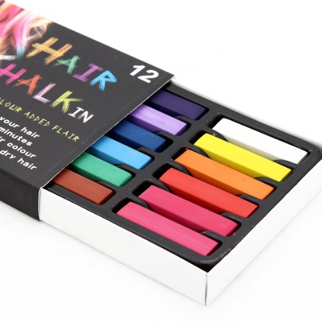 Non-Toxic 12 Colors Short Hair Chalk Dye Soft Pastels Salon Kit Fast Temporary