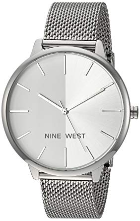 Nine West Women's NW/1981 Sunray Dial Mesh Bracelet Watch