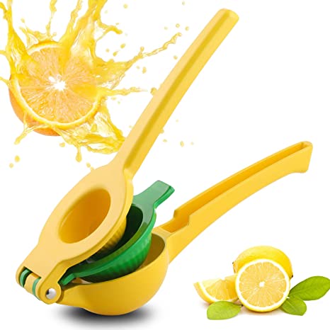 Manual Juicer Lemon Lime Squeezer,Manual Citrus Juicers,Metal Manual Juicer Hand Press Squeezer Juicer Extractor(2-in-1)
