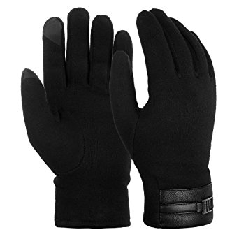 Vbiger Winter Warm Gloves Touch Screen Gloves Casual Gloves Texting Mittens for Men and Women