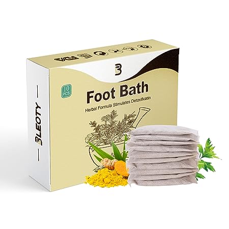 Herbal Foot Soak, Lymphatic Drainage Ginger Foot Soak, 10PCS Natural Herb Foot Soak, Ginger Foot Bath Bag for Muscle Relief, Improve Sleep, Relieve Stress, Muscle Pain, Joint Soreness, Tired Feet, Softens Calluses