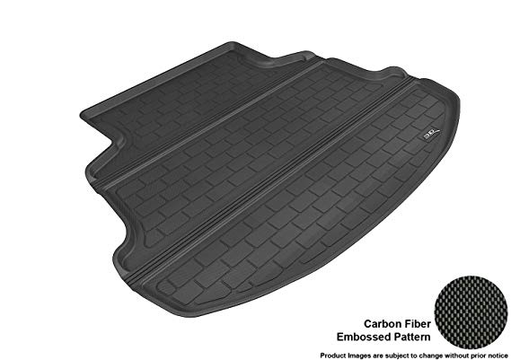 3D MAXpider Cargo Custom Fit All-Weather Floor Mat for Select Toyota Corolla Models - Kagu Rubber (Black)