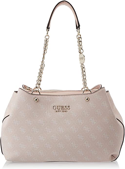 GUESS Lorenna Girlfriend Pink Repeat Logo Shoulder Bag