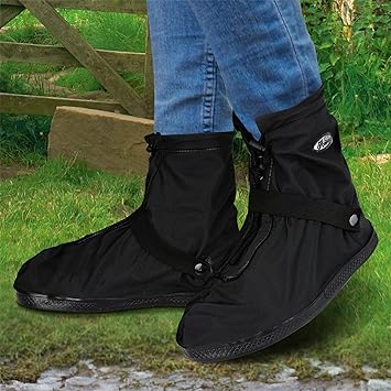 Whose Lemon Rain Waterproof Shoes Cover for Women Men Reusable Boot Covers with Upgrade Zipper Slip-Resistant PVC Rubber Sole Galoshes
