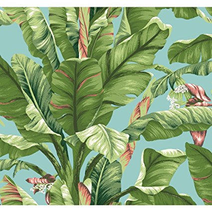 York Wallcoverings AT7070 Tropics Banana Leaf Wallpaper