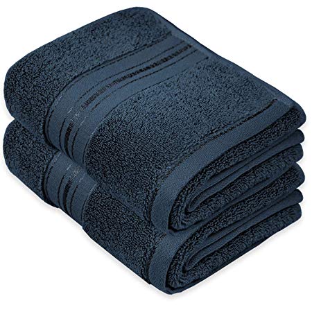 Cleanbear Luxury Hand Towels for Bathroom 600 GSM Cotton Face Towels (13 x 29 Inches, 2-Pack), Extra Soft Hand Towel Set - Dark Grey