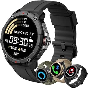 Running Watch, GPS Smart Watch That Record Your Pace, Heart Rate and More Exercise Data,100  Sport Modes,Customized Plan,Waterproof,Bluetooth Calling,Alexa Built-in,GPS Watch for Men & Women