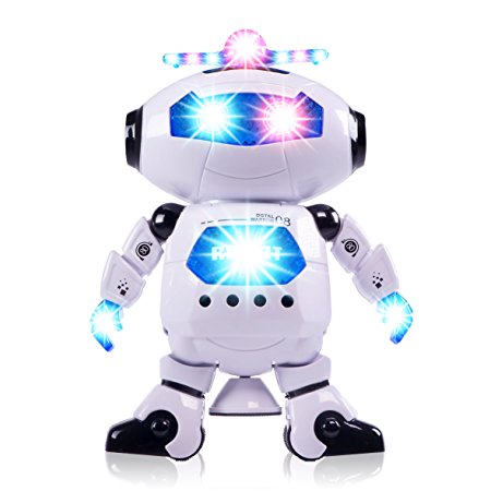 CifToys Electronic Dancing Robot Toy For Kids, Boys & Girls | Flashing Lights, 360° Body Spinning | Have Fun, Develop Fine Motor Skills & Boost Hand To Eye Coordination (Trademark Protected)