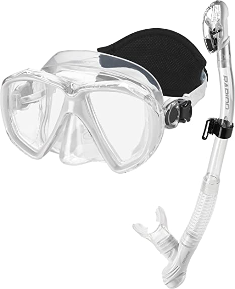 Rapido Boutique Collection Duo Comfort Combo Scuba Mask and Snorkel | Snorkeling Gear for Adults Includes Adult Diving Mask and Dry Snorkel for Adults