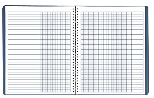 House of Doolittle Teachers Roll Book, 8.5 x 11 Inch, 43 Two-Page Spread, Room for 31 Students, Blue Leatherette Cover, Recycled (HOD50807)