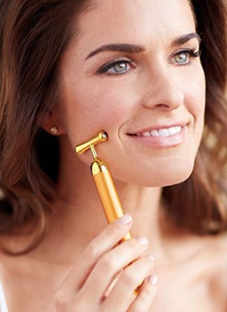 Premium Gold Beauty Bar 24k Lift Bar Instant Face lift w Hematite Healing Stone SALE ENDS TODAY Beauty Bar 24K Skin Tightening V-Face FREE Pouch and BatteryFace Firming Anti Wrinkles eliminate dark circles Guaranteed Results Magnifies Results of Vitamin C Serum Bio Oil and Other Anti Aging Products