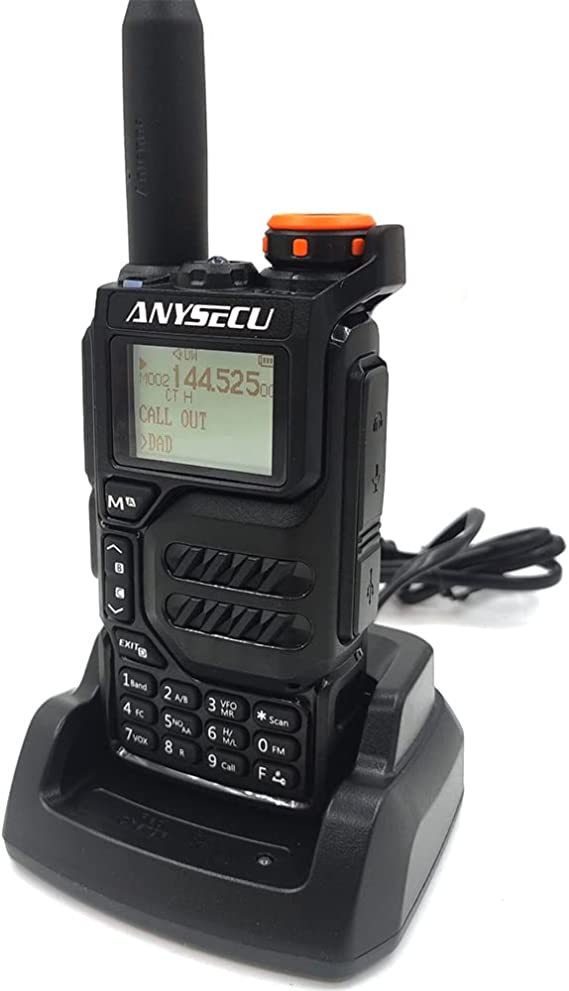 ANYSECU UV-K5 Dual Band Radio 5 Watts Output with NOAA Weather Alert