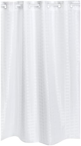 Hookless Litchfield 71-by-74-Inch Fabric Shower Curtain, White