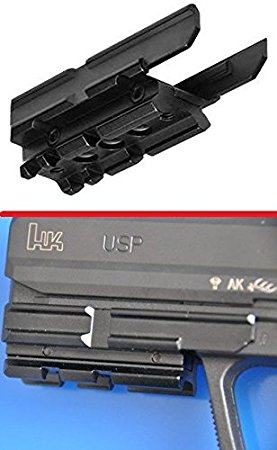 Ultimate Arms Gear Heckler & Koch HK USP Compact Pistol Handgun Mount Weaver Picatinny Rail Adapter for Scope, Sights, Lasers, Lights & Accessories