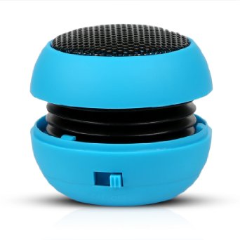 KOCASO Hamburger Mini Speaker includes 3.5mm Audio Jack, Audio Sound Amplifier - Blue