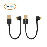 Cable Matters Combo-Pack USB Power Cable for TV Stick and Charging Cable for Power Bank 6 Inches - Compatible with Chromecast Roku Streaming Stick and Fire TV Stick
