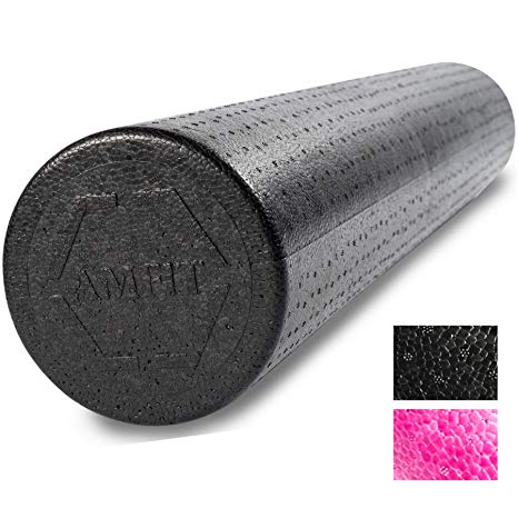 AMFit Foam Roller, High Density Foam Rollers for Muscles, Deep Tissue Massage, Back Pain, Yoga, Trigger Point, Self-Myofascial Release, Physical Therapy & Exercise, 36 Inch - Multiple Colors