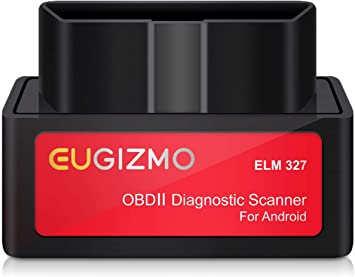 EUGIZMO Bluetooth OBD2 Scanner OBD2 Car Diagnostic Code Reader for Android & Windows, Check Engine Light Scan Reader. Supports Torque Pro & Lite, OBD Fusion, DashCommand, Car Scanner App, RED