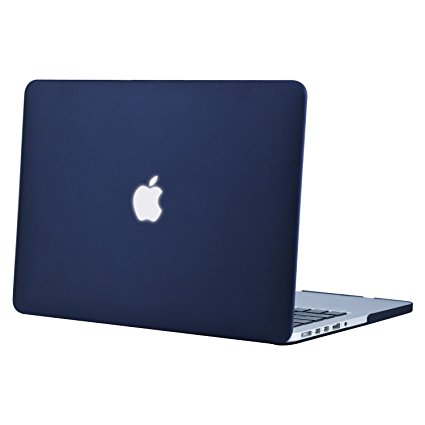 Mosiso Plastic Hard Case Cover Only for MacBook Pro 13 Inch with Retina Display No CD-Rom (A1502/A1425, Version 2015/2014/2013/end 2012), Navy Blue