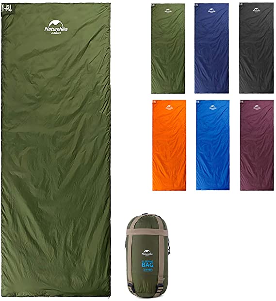 Naturehike Ultra Lightweight Sleeping Bag-Perfect for Warm Weather Summer Spring Fall, Portable Waterproof Compact Lightweight Comfort with Compression Sack,Great for Adults,Backpacking,Camping,Hiking