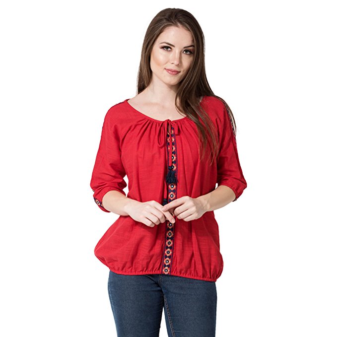 AANIA Beautiful Embroidered Exclusive Casual cotton Women's Top