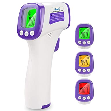 Forehead Thermometer Non Contact Infrared Thermometer for Adults Baby Kids, Digital Medical Thermometers for Fever with Accurate Instant Readings, Fever Alarm and Memory Recall