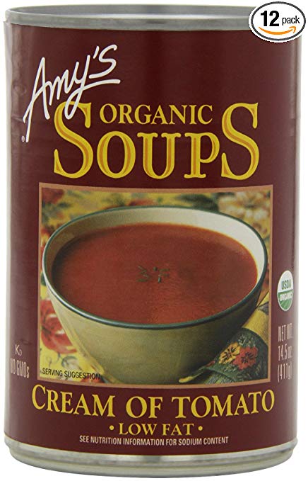 Amy's Organic Soups, Low Fat Cream of Tomato, 14.5 Ounce (Pack of 12)