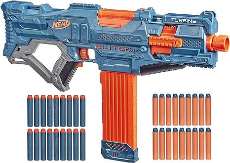 Nerf Elite 2.0 Turbine CS-18 Motorised Blaster, 36 Nerf Elite Darts, 18-Dart Clip, Outdoor Toys