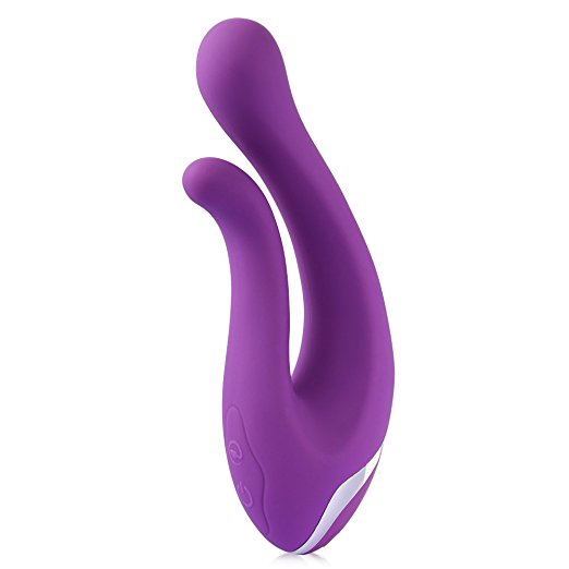 Utimi Unisex C Shape Double Pair Vibrator G Spot Silicone Vibrator With Clitoris Stimulation Anal Stimulating Vibrators