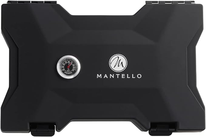 Mantello Cigars - Carrier Bag Case - Holds 10 Cigars - Built-in Hygrometer - Oxford Material - Unique Style
