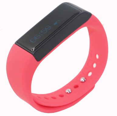 Juboury I5 Plus Wireless Bluetooth Sports Bracelet with Pedometer - Red