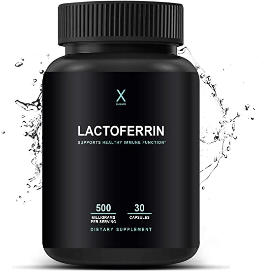 Lactoferrin 500 MG (Gluten Free, Non GMO, Soy Free) - A Component in Colostrum - Supports Healthy Immunity and Iron Utilization - Lactoferrin Supplements by Humanx