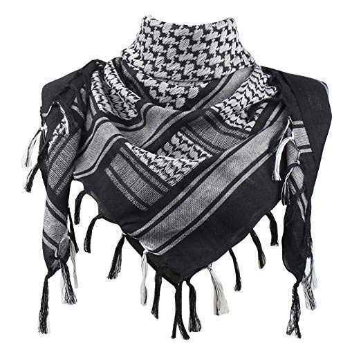 Explore Land 100 Cotton Military Shemagh Tactical Desert Keffiyeh Scarf Wrap