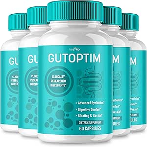 Gutoptim Capsule Probiotics for Women and Men, Gutoptim Probiotics for Digestive Health Support Pills - Maximum Strength, Gutoptim Capsules Gut Supplement & Digestive Support Reviews (5 Pack)