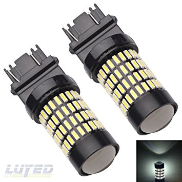 LUYED 2 X 1700 Lumens Extremely Bright 3157 4014 102-EX Chipsets 3056 3156 3057 3157 LED Bulbs,Xenon White(Brightest LED in market)