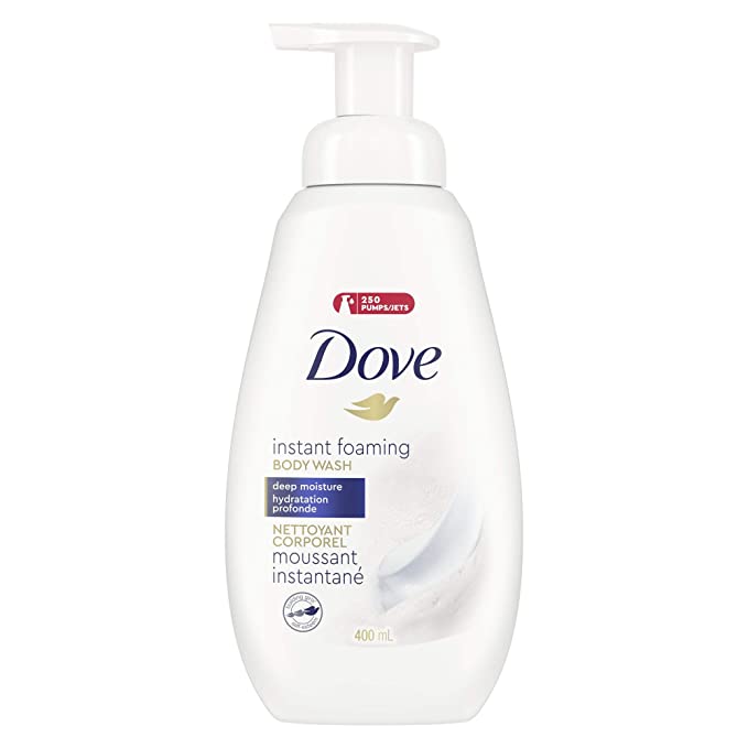 Dove Shower Foam Deep Moisture Foaming Body Wash, 13.5 Ounce (Pack of 4)