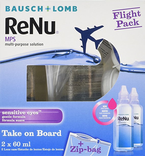 Bausch & Lomb ReNu MPS Multi-Purpose Contact Lens Solution - Flight Pack