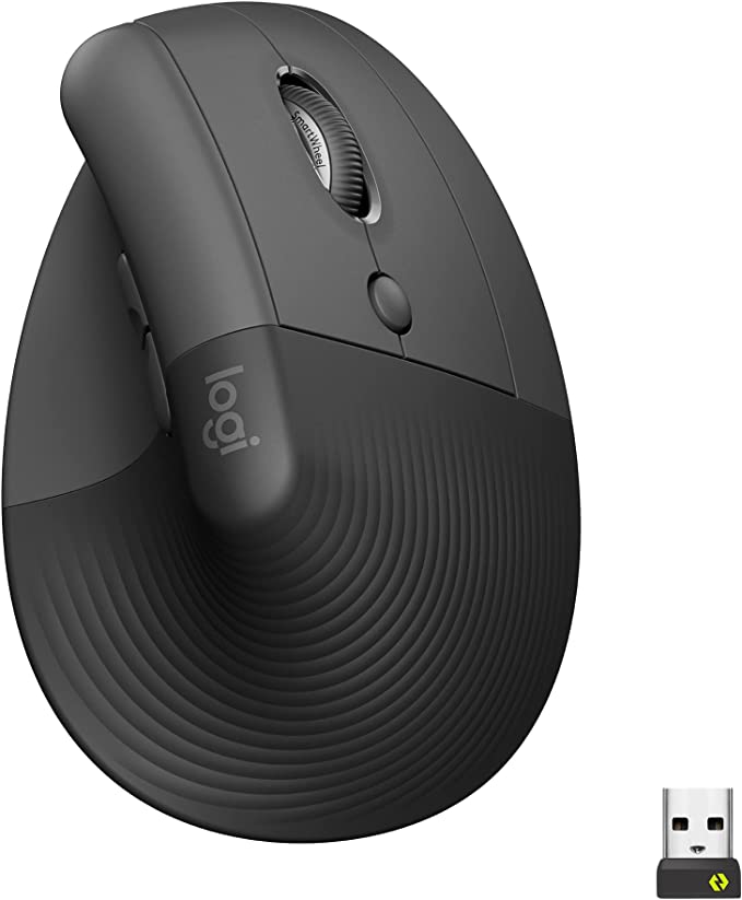 Logitech Lift Vertical Ergonomic Mouse - Graphite