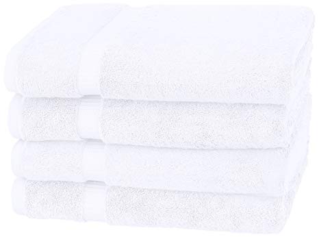Pinzon by Amazon Collection Pinzon Organic Cotton Bath Towel (4-Pack) White