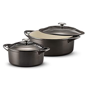 Tramontina Dutch Oven 2-Pack Set, 7 Quart & 4 Quart Gunmetal