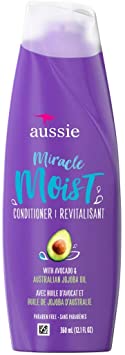 Aussie Miracle Moist Conditioner, Avocado & Australian Jojoba Oil, 12.1 Fl. Oz (Pack of 6)