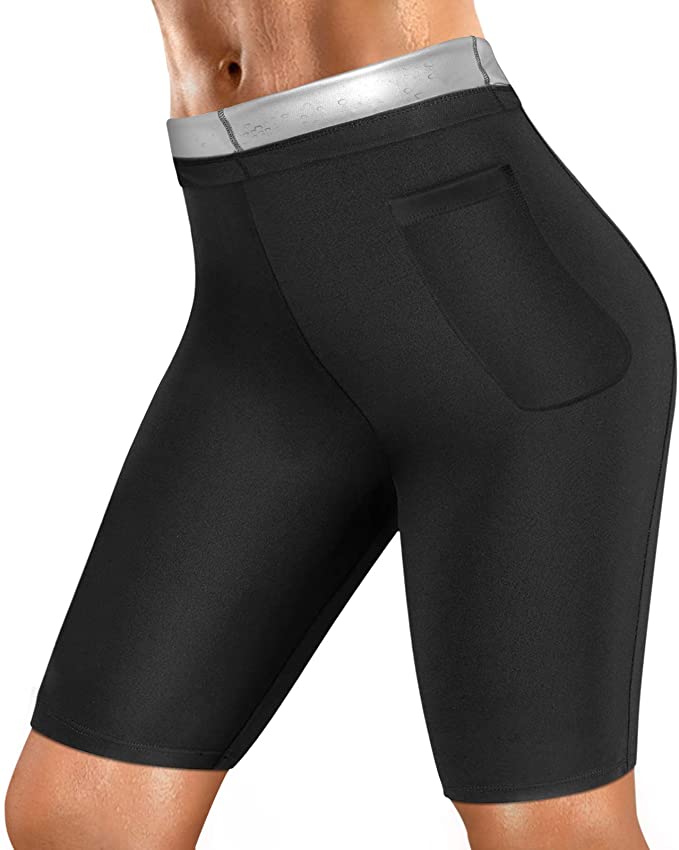 Cimkiz Women Sauna Sweat Heater Body Pants for Workout Fitness Compression Leggings Body Wraps